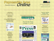 Tablet Screenshot of paynesvillearea.com